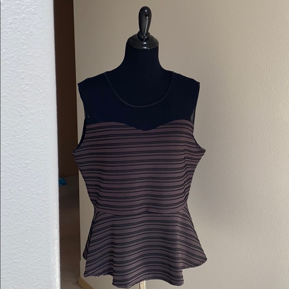 Zenobia peplum sleeveless top